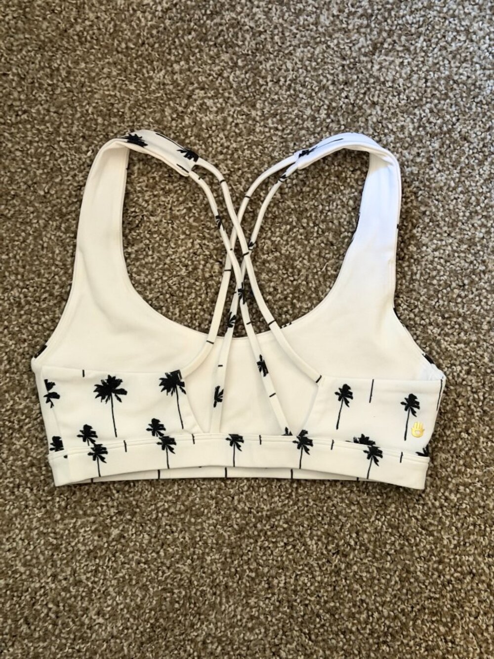 Spiritual Gangster Palm Tree Printed Studio Sports Bra - Picture 4 of 6